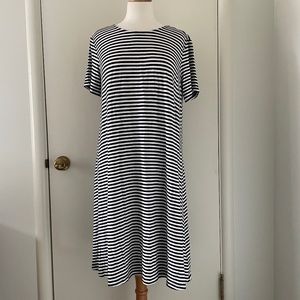 Striped Swing T-shirt Dress Size L